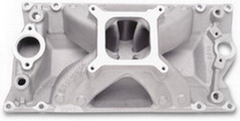 Edelbrock SBC Super Victor Intake Manifold for Small Block Chevy with Square Bore, Single Plane, Aluminum, Vortec 262-40 Series
