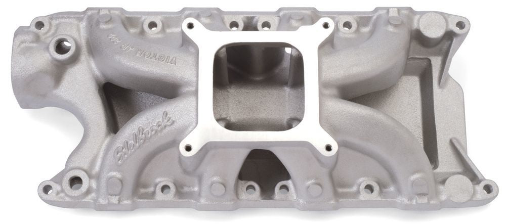 Edelbrock Victor Jr. Intake Manifold for Small Block Ford 289-302, Square Bore, Single Plane, Aluminum, Natural Finish