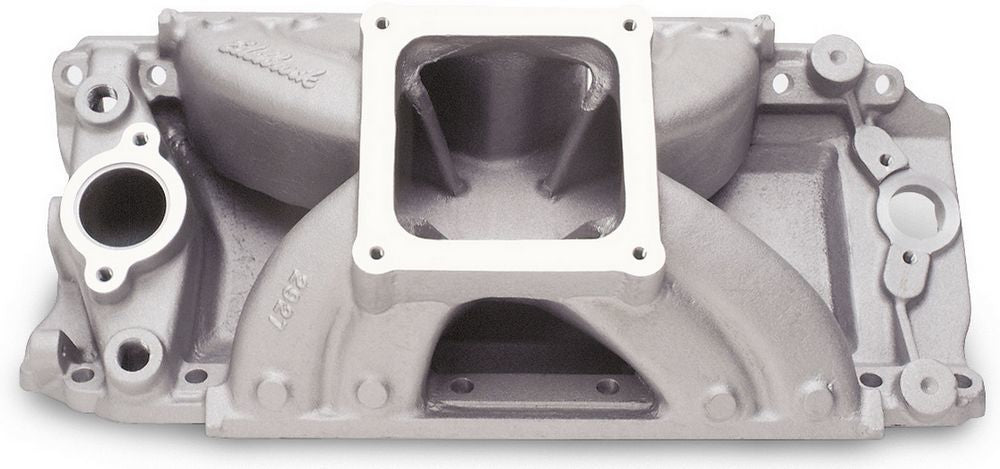 Edelbrock 2927 Super Victor Intake Manifold for Big Block Chevy, Dominator Flange, Single Plane, Rectangle Port, Aluminum, Natural Finish
