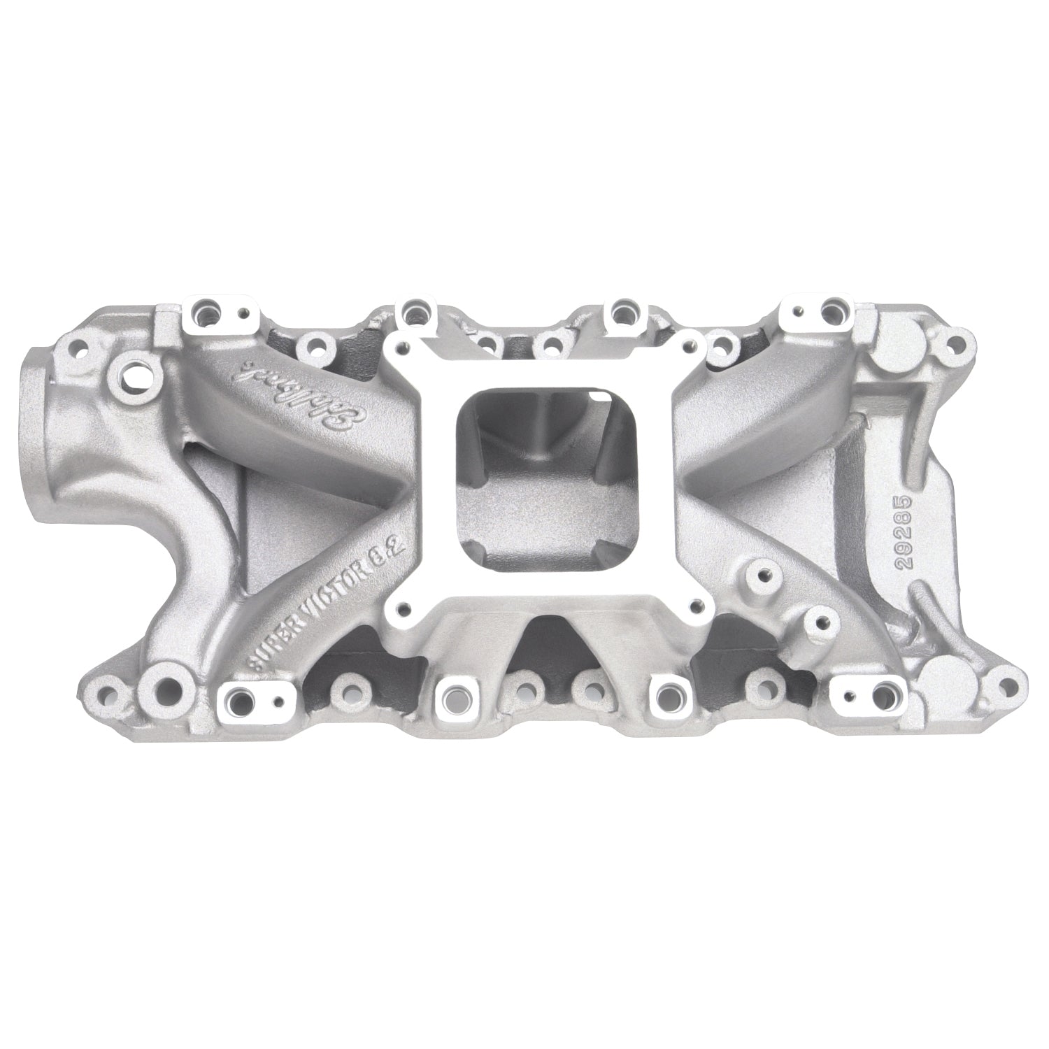 Edelbrock 29285 Super Victor Intake Manifold for Small Block Ford, Single Plane, Aluminum, Natural Finish