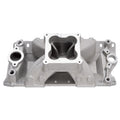 Edelbrock SBC Super Victor 2970 Intake Manifold - 23 Degree Dominator Flange, Single Plane, Aluminum, Natural Finish for Small Block Chevy