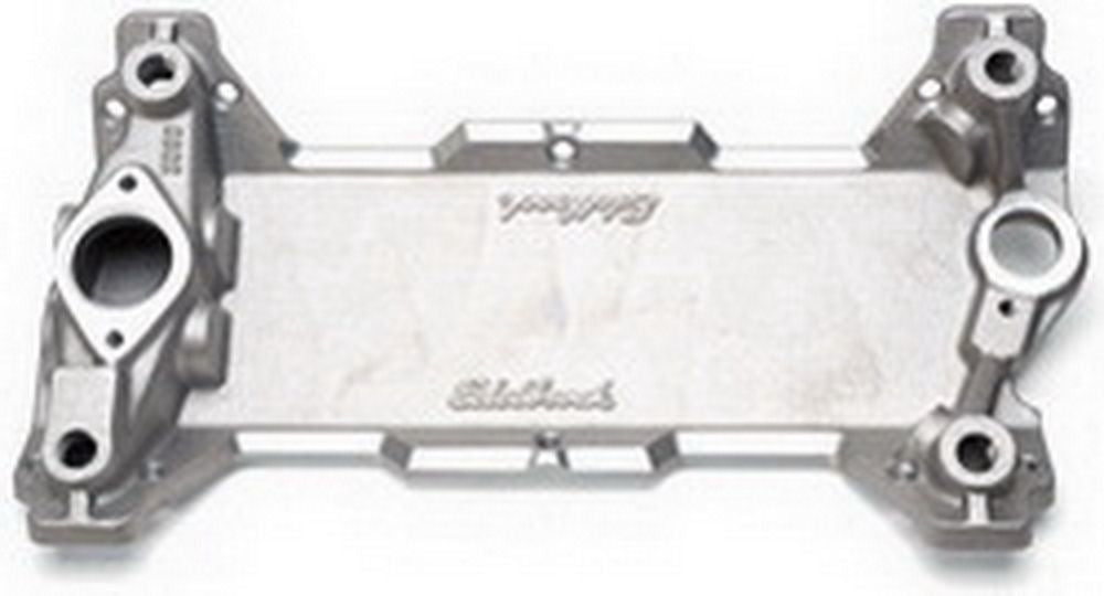 Edelbrock Victor SBC Intake Manifold Base for Small Block Chevy, Aluminum, Natural Finish