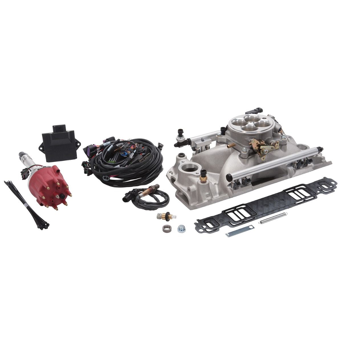 Edelbrock 35770 Pro-Flo 4 EFI Kit for Small Block Chevy, 550 HP, Multi-Port Sequential Fuel Injection, 35 lb/hr Injectors, 1000 CFM, Aluminum Intake Manifold