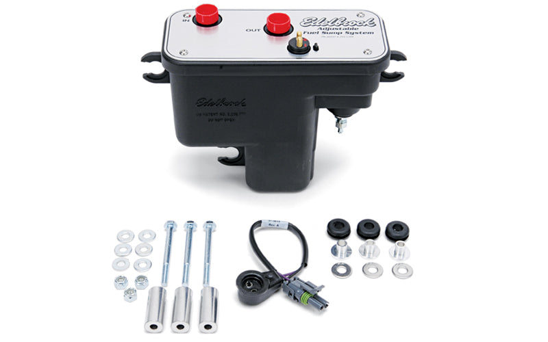 Edelbrock 36032 Universal EFI Fuel Sump Tank Kit, 67 GPH at 90 PSI, 6 AN Female Outlets