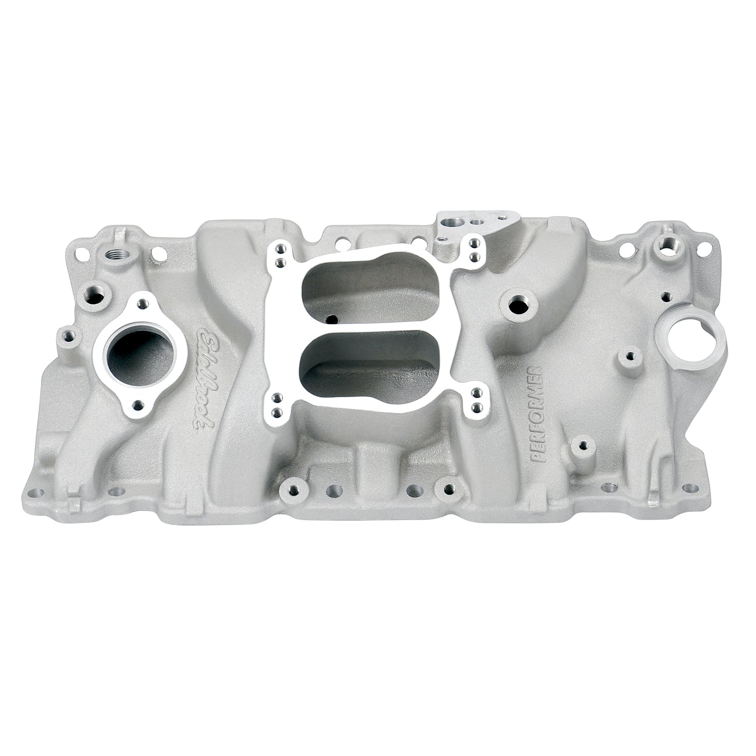 Edelbrock SBC Performer Intake Manifold Part #3706 Square Bore Dual Plane Aluminum for Small Block Chevy