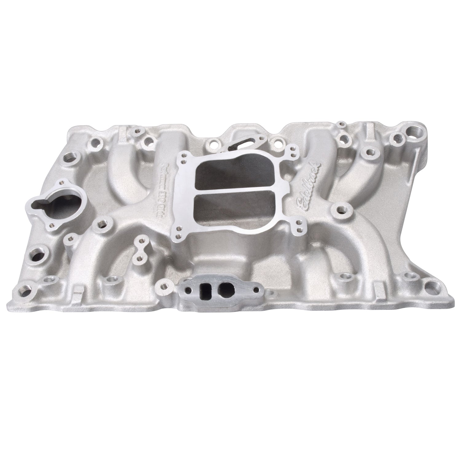 Edelbrock 3711 Olds Performer Intake Manifold for 350 V8 Engines, Dual Plane Aluminum, Natural Finish