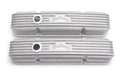 Edelbrock 41439 Valve Cover Kit for Small Block Chevy, Tall Design with Breather Hole and Edelbrock Logo, Aluminum Natural Finish, Pair