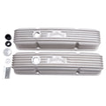 Edelbrock 41449 Valve Cover Kit for Small Block Chevy 1959-1986, Tall Finned Aluminum with Breather Hole and Satin Finish