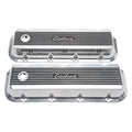Edelbrock 4275 BBC Elite II Series Valve Cover Pair with Finned Aluminum Finish