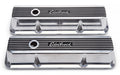 Edelbrock 4277 BBF FE Elite II Series Short Finned Aluminum Valve Cover with Breather Hole
