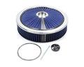 Edelbrock 43661 Pro-Flo Air Cleaner Assembly 14 Inch Diameter with Blue Cotton Filter and Aluminum Drop Base