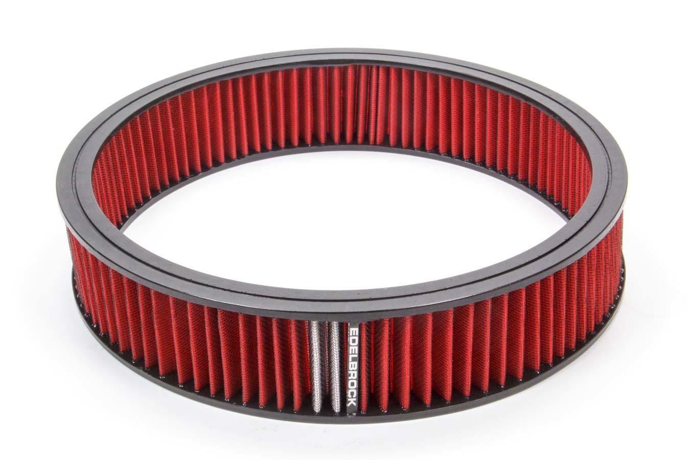 Edelbrock 43666 Pro-Flo Air Filter Element, 14 Inch Diameter, 3 Inch Tall, Cotton Media, Red Finish