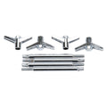 Edelbrock Valve Cover Fastener Set 4401 - 1/4-20 Inch Thread Wing Bolts, Chrome Steel, 4.25 Inches Length, Pack of 4