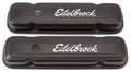 Edelbrock 4453 Signature Series Valve Cover Kit for Pontiac V8 Engines, Black Powder Coat Finish