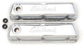 Edelbrock 4460 Signature Series Tall Valve Cover for Small Block Ford, Chrome Steel, with Breather Hole and Baffled Design