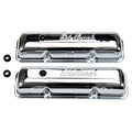 Edelbrock 4462 Signature Series Valve Cover for Ford FE 332-428 with Baffled Design and Chrome Finish