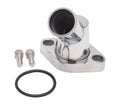 Edelbrock 4817 Chevy V8 Thermostat Housing, 45 Degree, 1-1/2 Inch ID Hose, Polished Aluminum with O-Ring and Stainless Hardware