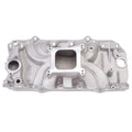 Edelbrock BBC Torker II 5061 Intake Manifold for Big Block Chevy, Square Bore, Single Plane, Oval Port, Aluminum, Natural Finish