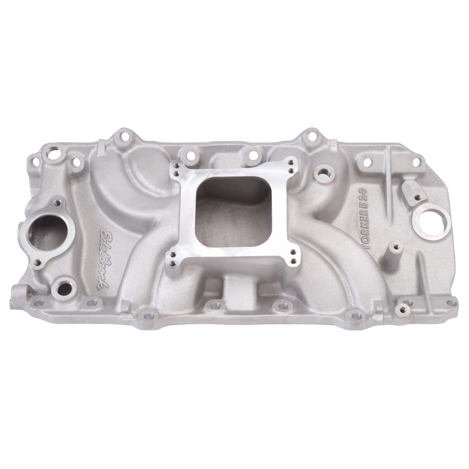 Edelbrock BBC Torker II 5061 Intake Manifold for Big Block Chevy, Square Bore, Single Plane, Oval Port, Aluminum, Natural Finish