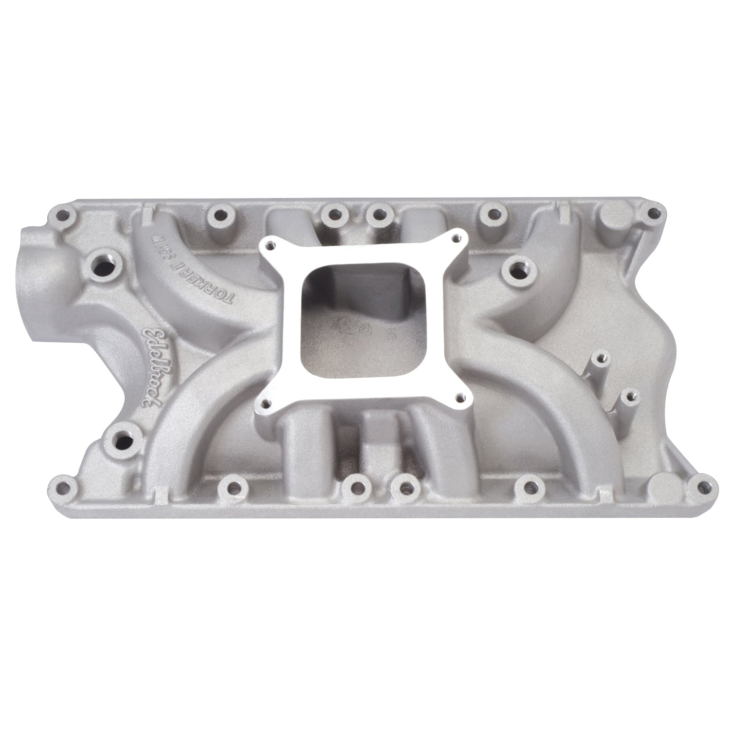 Edelbrock 5081 SBF Torker II Intake Manifold for Small Block Ford 351W, Square Bore, Single Plane Aluminum, Natural Finish
