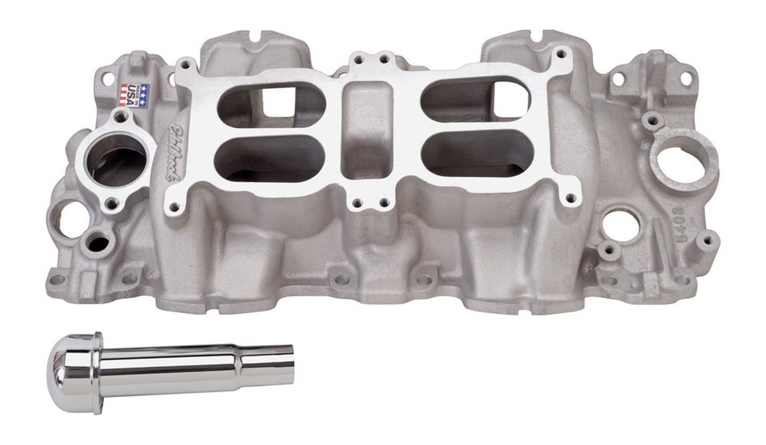 Edelbrock 5409 Performer RPM Dual Quad Intake Manifold for Chevy 348-409 with Square Bore Carburetor Flange