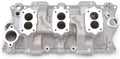 Edelbrock 5419 SBC Three Deuce Intake Manifold with Holley Flange for Small Block Chevy