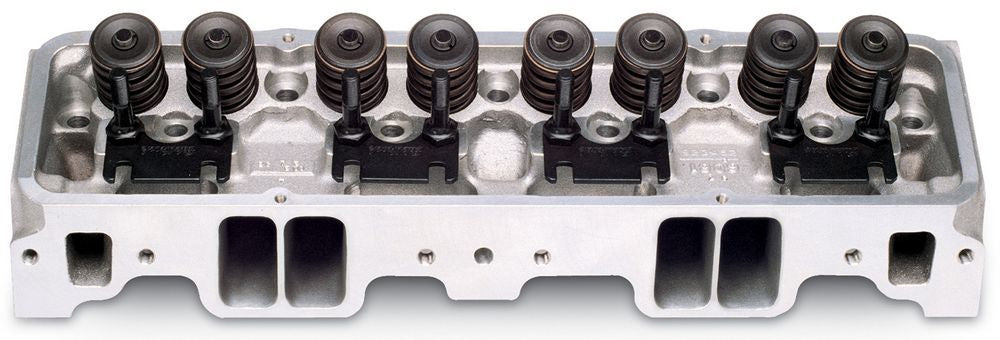 Edelbrock SBC Performer Cylinder Head - Assembled with 2.020 Inch Intake Valves and 1.600 Inch Exhaust Valves, Aluminum Construction
