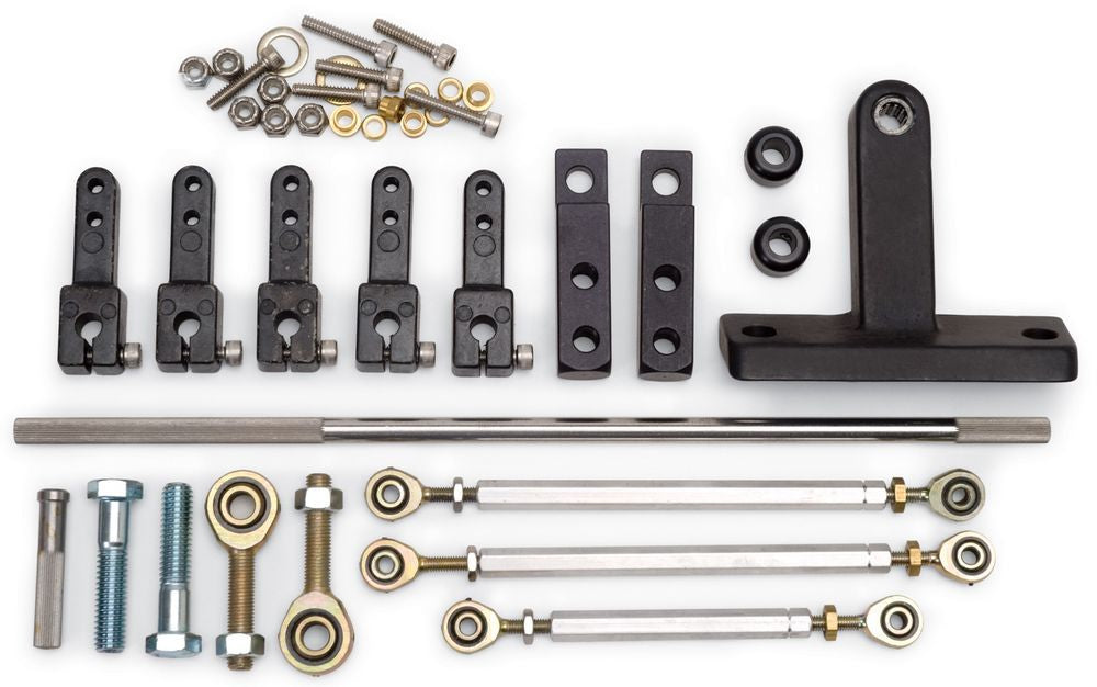 Edelbrock 7077 Throttle Linkage Kit for Dual Quad Manifolds on Big Block Chevy Engines