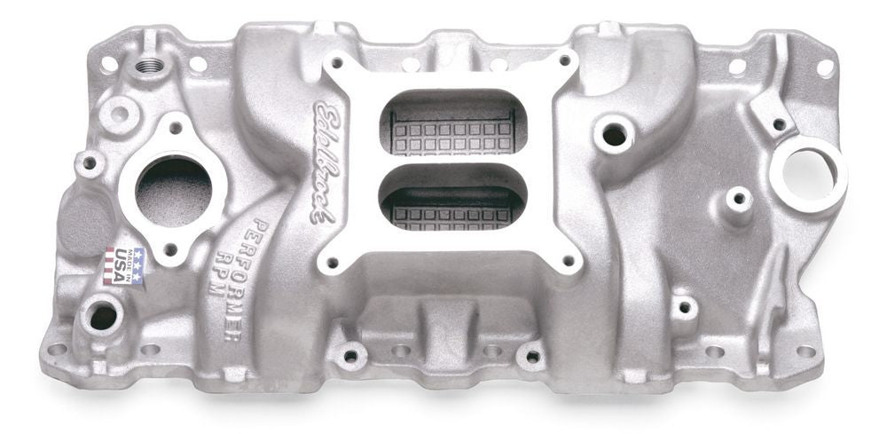 Edelbrock SBC Performer RPM Intake Manifold 262-400 Small Block Chevy Dual Plane Aluminum