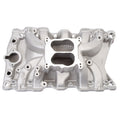 Edelbrock 7111 Olds Performer RPM Intake Manifold for 350 V8 Engines, Dual Plane, Aluminum, Natural Finish