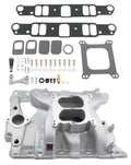 Edelbrock 7156-KIT Performer RPM Spread Bore Dual Plane Intake Manifold Kit for Pontiac V8 Engines