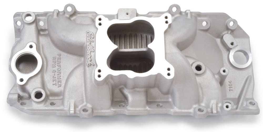 Edelbrock Performer RPM 7164 Q-Jet Intake Manifold for Big Block Chevy, Dual Plane, Aluminum, Oval Port