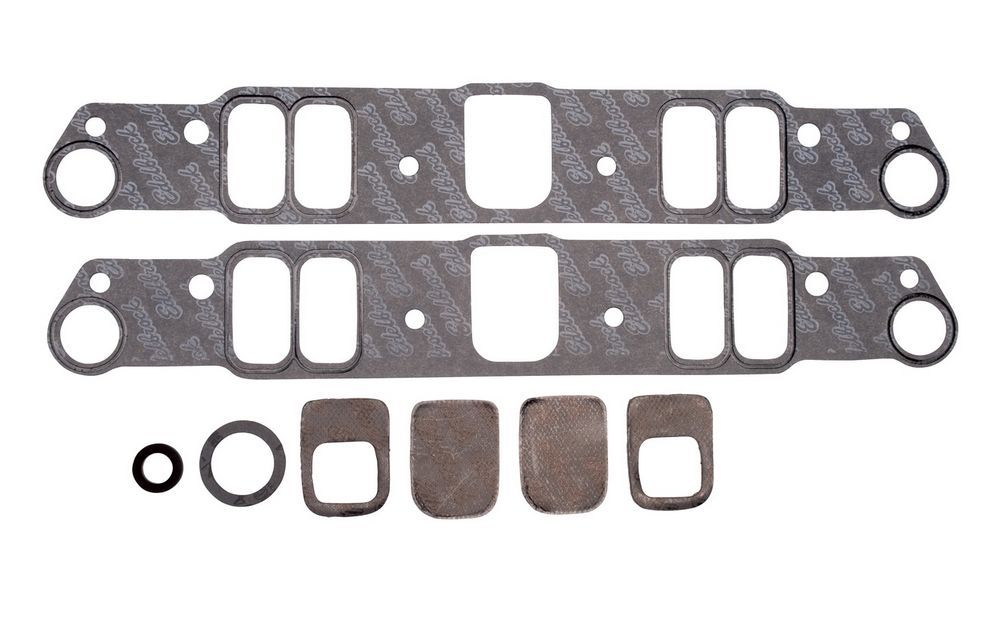 Edelbrock 7280 Intake Gasket Set for Pontiac V8 Engines, 0.06 Inch Thickness, Rectangular Port Design