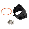 Edelbrock 74832 Throttle Body Adapter for Ford V8 7.3L Godzilla Intake, Aluminum with Black Powder Coat Finish