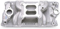 Edelbrock SBC Performer RPM A/G Intake Manifold for Small Block Chevy, Square Bore, Dual Plane, Aluminum, Natural Finish