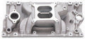 Edelbrock SBC Performer RPM Air Gap Intake Manifold for Small Block Chevy, Square Bore, Dual Plane, Aluminum, Natural Finish