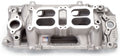 Edelbrock Part 7520 Performer RPM Dual Quad Intake Manifold for Big Block Chevy, Oval Port, Aluminum, Natural Finish