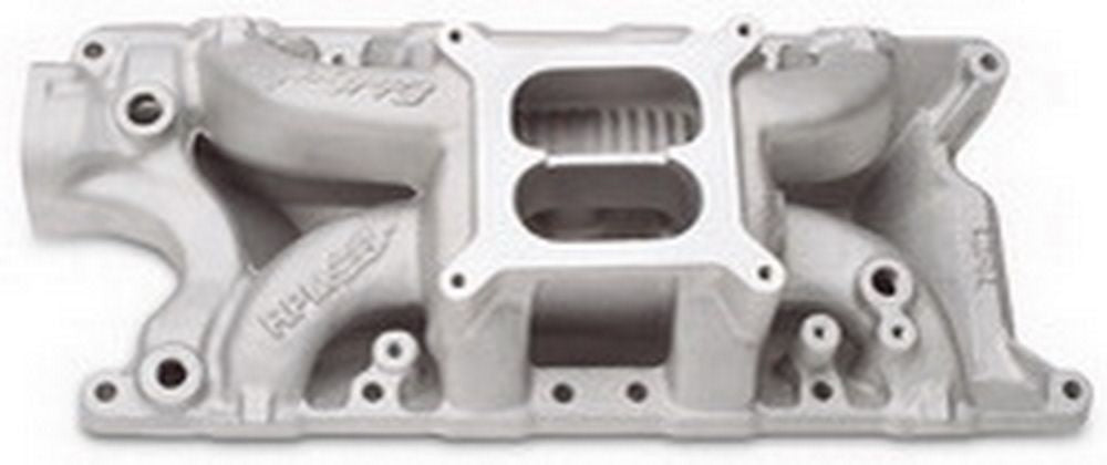 Edelbrock 7521 Performer RPM Air-Gap Intake Manifold for Small Block Ford 289-302, Square Bore, Dual Plane, Aluminum, Natural Finish