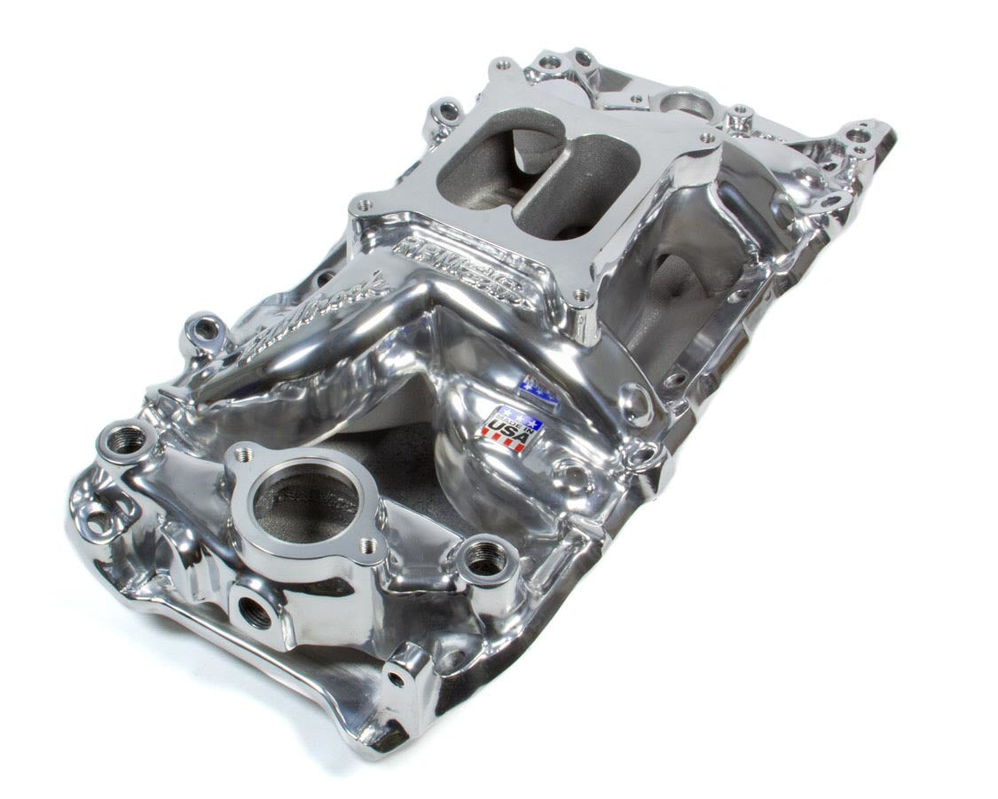 Edelbrock 75611 Performer RPM Air-Gap Intake Manifold for Big Block Chevy, Dual Plane, Oval Port, Aluminum, Polished Finish