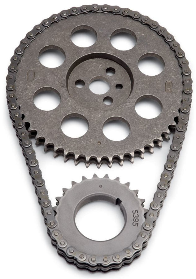 Edelbrock 7809 True Roller Timing Set for Big Block Chevy, Double Roller Chain with Keyway Adjustment