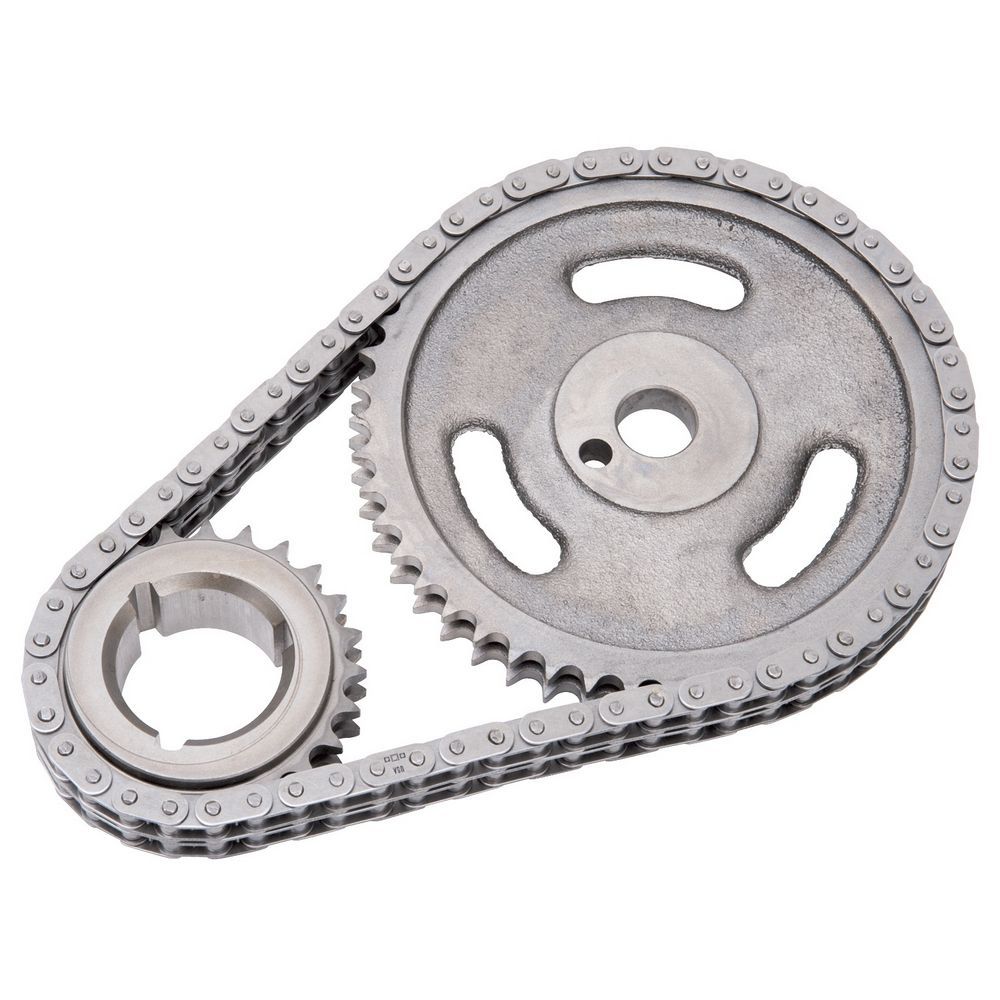 Edelbrock 7813 True Roller Timing Set for Oldsmobile V8 with Double Roller Chain and Keyway Adjustment