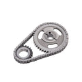 Edelbrock 7814 True Roller Timing Set for Small Block Ford, Double Roller Chain, Keyway Adjustable, Cast Iron and Billet Steel Components