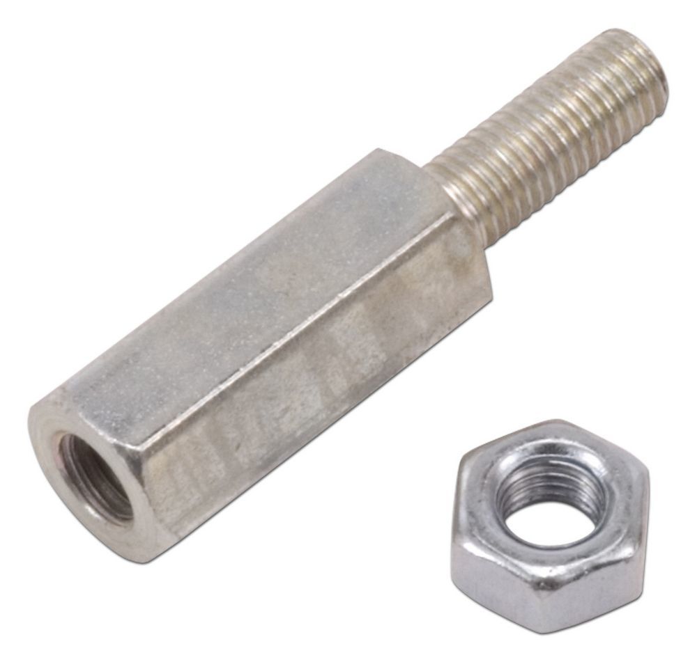 Edelbrock 8003 Transmission Kickdown Linkage Extension Kit for Mopar Vehicles, 1/4 Inch Steel Rod with Zinc Oxide Finish