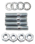 Edelbrock 8008 Carburetor Stud Kit with Zinc Oxide Finish, 1.375 Inches Long, Includes Four Steel Hex Nuts, 5/16-18 and 5/16-24 Threads