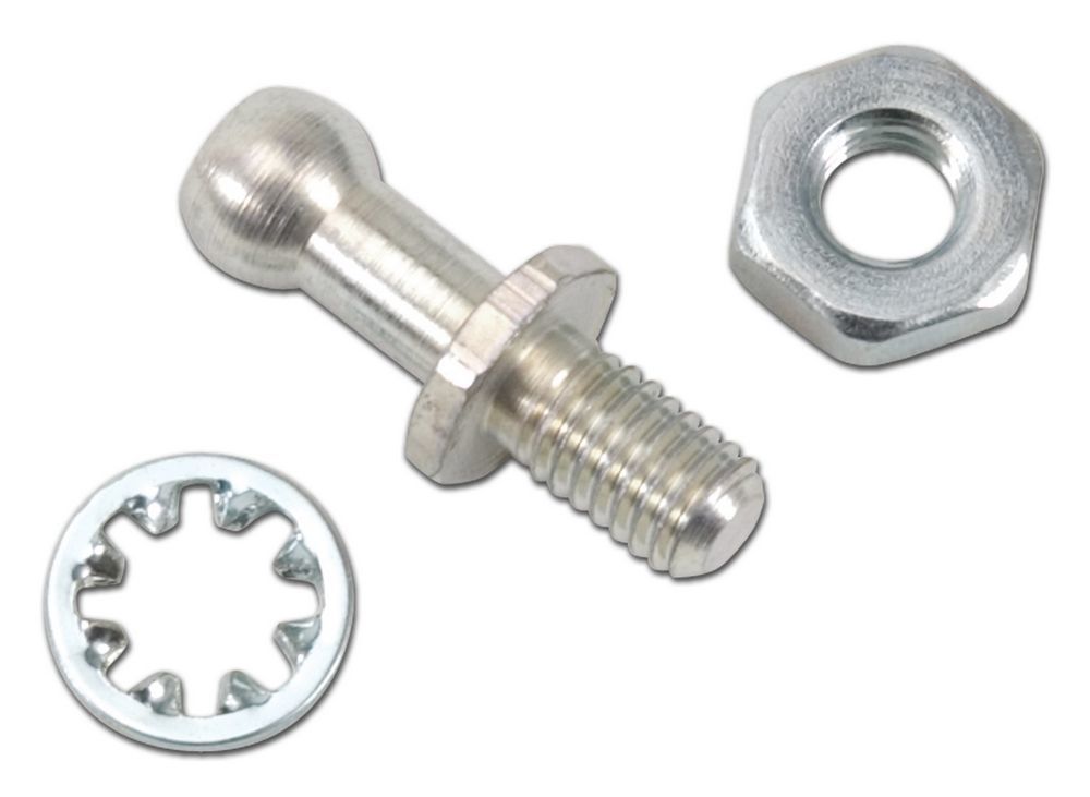 Edelbrock 8016 Ball End Stud Kit for Ford with Holley Carburetor, Steel, Zinc Oxide Finish