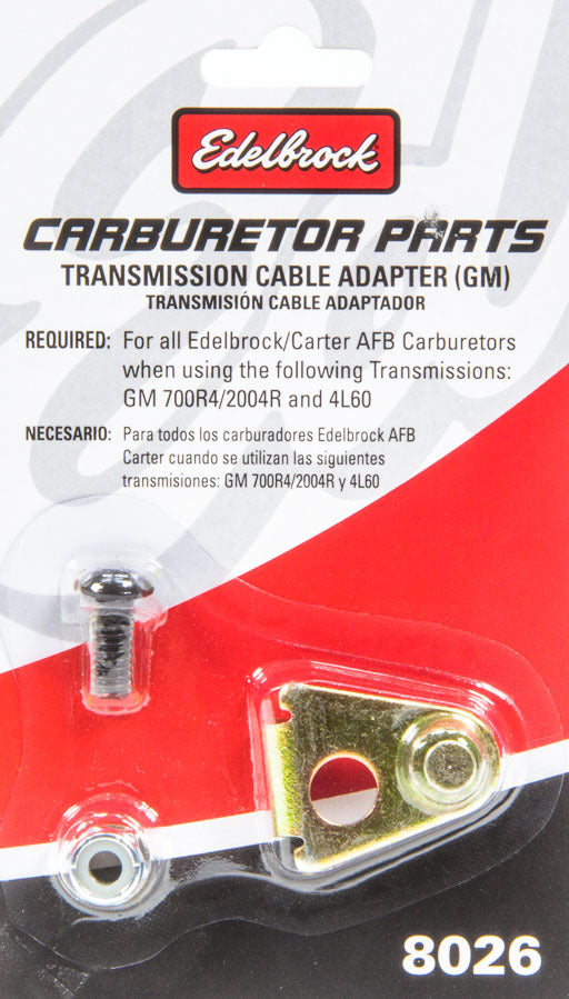Edelbrock 8026 Kickdown Cable Bracket for Carburetor to 200R4 / 700R4 Transmission