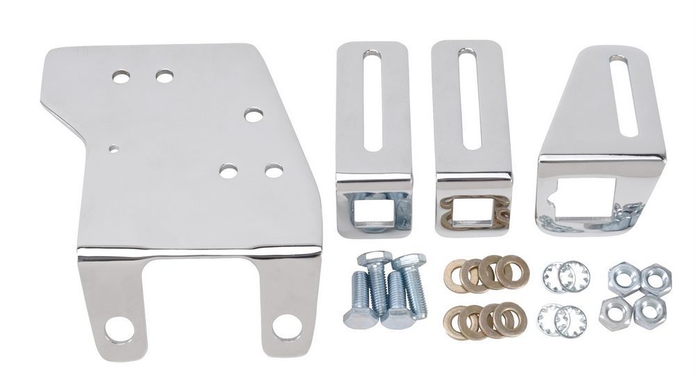 Edelbrock 8030 Chrome Throttle Bracket for Small Block Chevrolet Intake Manifold Mount