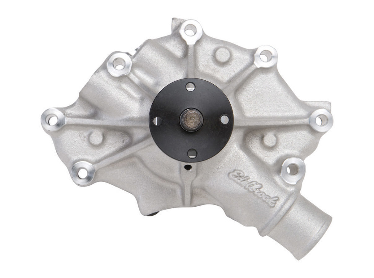 Edelbrock 8045 Victor Series Mechanical Water Pump for Small Block Ford 5.0L, Reverse Rotation, Aluminum Finish