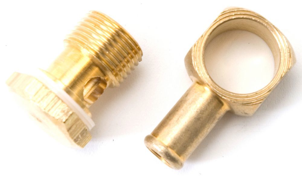 Edelbrock 8089 Brass Banjo Fitting with 3/8 Inch Hose Barb and 5/8-20 Inch Thread