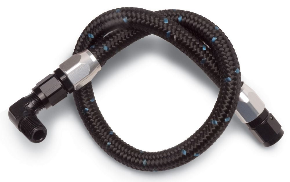 Edelbrock 81233 Pro-Classic Fuel Supply Hose for Small Block Chevy with 3/8 Inch NPT Male Inlet and 6 AN Outlet